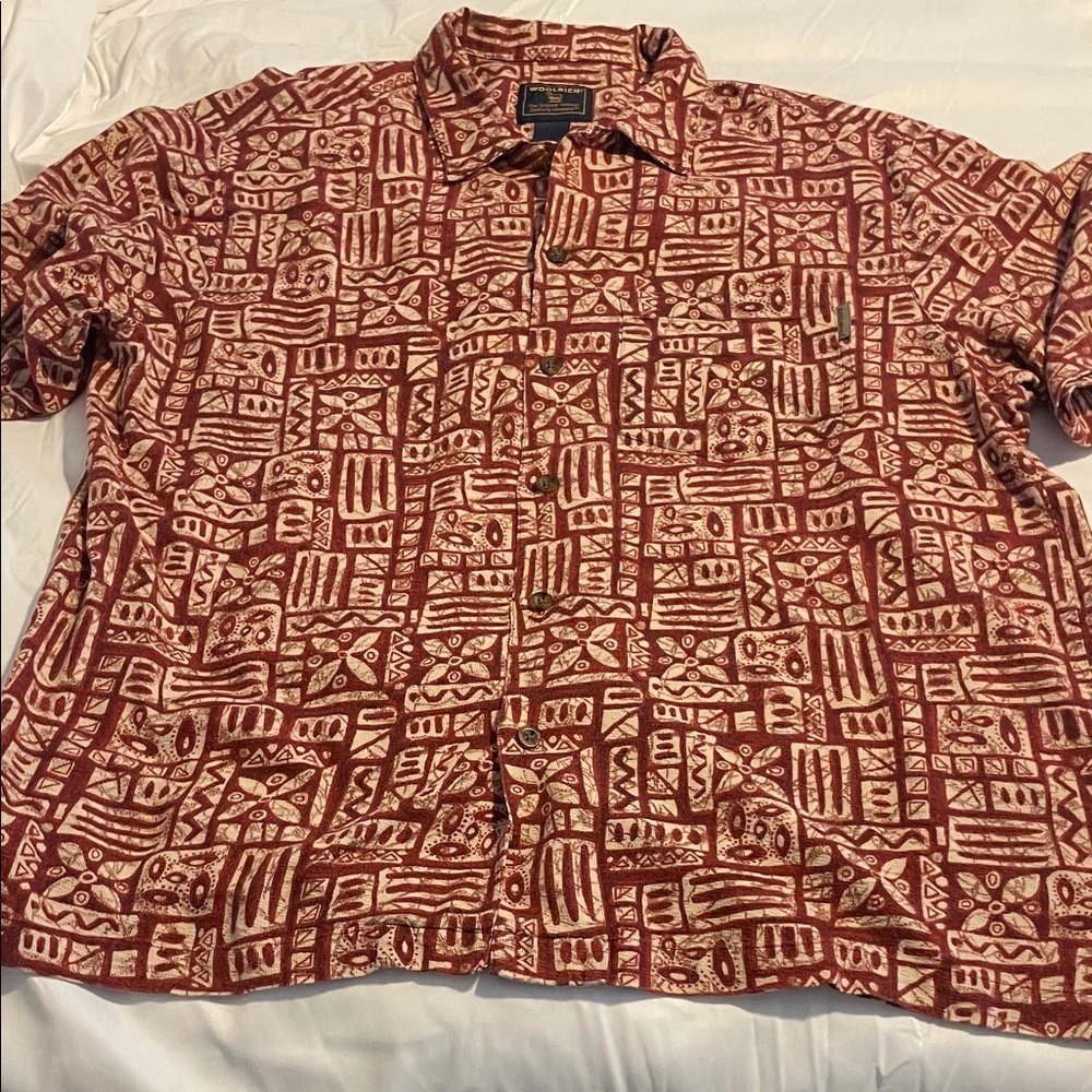 Woolrich Men's Patterned Button Down Shirt